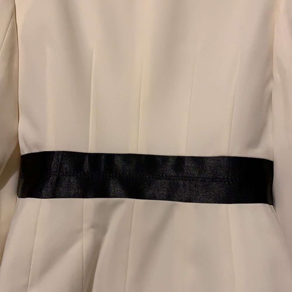 Nine West size 8 Cream Black blazer satin trim - Picture 4 of 8